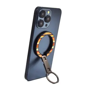 मैग सेफ मैग्नेटिक सेल फोन ग्रिप स्टैंड फिंगर रिंग किकस्टैंड संगत iPhone 15 14 13 के लिए उन्नत मैग्नेटिक फोन रिंग होल्डर