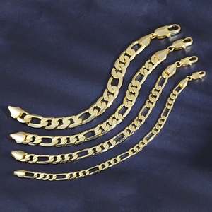 สร้อยคอทองเหลืองชุบทอง 14K/18K แบบฟิกาโร่ สไตล์ฮิปฮอป สำหรับผู้ชายและผู้หญิง - Product Image 5