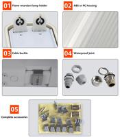 Tube fluorescent LED T8 IP65 40W, luminaire étanche pour garage extérieur, jardin et usage industriel, éclairage pour voitures stationnées