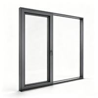 Portes à battants à double ouverture vers l'intérieur en alliage d'aluminium à rupture de pont thermique et verre double vitrage pour bâtiments résidentiels et commerciaux