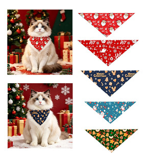 Yisi - Baberos Triangulares Navideños para Mascotas, Bufandas Decorativas para Perros y Gatos, Moda Navideña de Invierno - Product Image 1