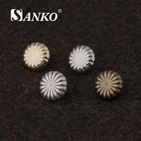 Boutons en métal à motif rayé SANKO pour la couture, boutons floraux vintage pour manteaux, vestes et vêtements de mode