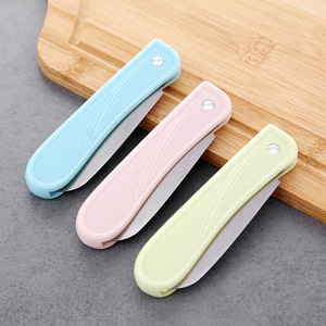 Cuchillo plegable de acero inoxidable para frutas, pelador de frutas doméstico, pelador portátil, cuchillo para cortar frutas, venta al por mayor a 1 yuan. - Product Image 1