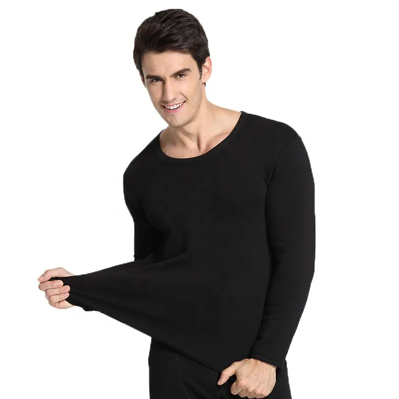 Custom men's male black thermal underwear plus size high quality long johns for snow