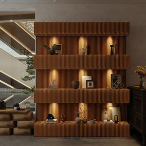 可動折りたたみ式ポータブル仕切り壁ディスプレイシェルフ仕切りラックイベント用ショーケースLED紙壁付き - Product Image 5