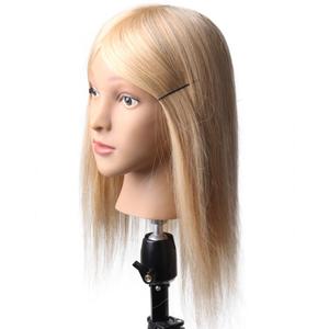 Tête de <span class=keywords><strong>mannequin</strong></span> en cheveux blonds de 16 pouces, tête d'entraînement professionnelle, pratique pour la <span class=keywords><strong>coiffure</strong></span>, belle tête de <span class=keywords><strong>mannequin</strong></span> pour la <span class=keywords><strong>coiffure</strong></span> - Product Image 2