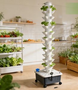 Torre Vertical de Hidroponía de 14 Niveles y 70 Orificios, Sistema de Cultivo Hidropónico Vertical - Product Image 2
