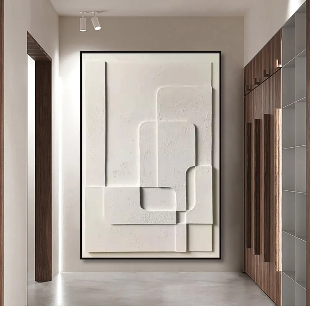 2024 nuevo minimalista Wabi Sabi pared arte textura pintura 3D relieve pared arte