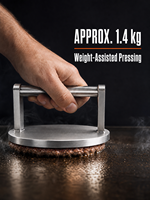 Presse à griller commerciale en acier inoxydable 304 pour hamburgers, bacon, steaks et sandwichs, fabricant OEM avec logo personnalisé