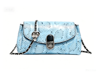 Taschen für Damen Neue Lederhandtasche im Schlangenmuster-Design, Premium-Umhängetasche mit goldener Kugelkette, kleine Tasche