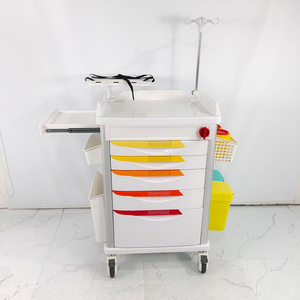 Chariot médical d'urgence multifonctionnel avec support pour bouteille d'oxygène et planche <span class=keywords><strong>de</strong></span> RCP pour les services d'urgence hospitaliers - Product Image 1