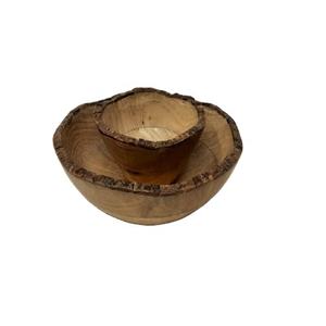 Résine blanche Joint en bois de forme non coupée vaisselle de service de haute qualité bol rond ou saladier prix de gros vente directe en usine - Product Image 5