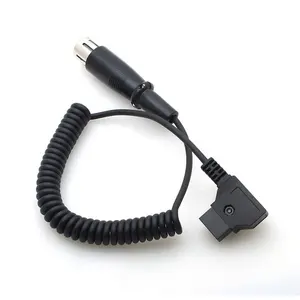 D-tap kabel daya koil pegas kabel daya DC konektor Female ke 4Pin XLR untuk kamera Monitor Video