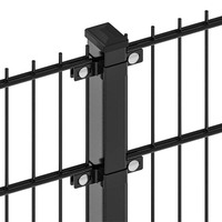 Clôture de jardin en treillis soudé en acier thermolaqué robuste, design double fil 2D, anti-rongeurs, étanche, 7 pieds, clôture européenne