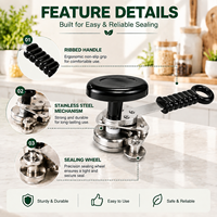 Scelleuse manuelle pour canettes et bouteilles 55 mm, machine de scellage PET portative pour boissons et jus, facile à utiliser