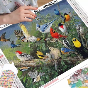 Pintura de Diamantes Moderna Personalizada 5D, Mosaico de Animales y Aves, Lienzo de Óleo, Arte de Diamantes de Imitación, Manualidades, Cuadro - Product Image 3