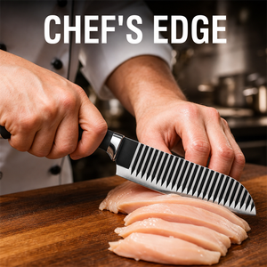 Cuchillo de Chef Profesional con Acabado Negro, Hoja de Acero Inoxidable, Mango Antideslizante para Preparación en Estación de <span class=keywords><strong>Mise</strong></span> en <span class=keywords><strong>Place</strong></span> - Product Image 6