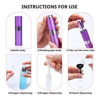 Flacon Spray Métallique Rond Twist-Up 8ml en Aluminium Portable Rechargeable pour Parfum Atomiseur