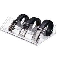 Clear Acrylic Belt Display Stands Holder, Hanger Box Case