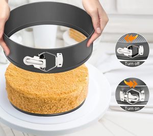 Non Stick Carbon Steel Cake Baking Pans Square Springform <b>Bake</b> Pan <b>Set</b> - Product Image 2