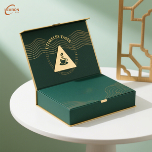 Caja de Regalo Magnética Rígida de Papel con Doble Puerta, Personalizada y de Lujo, con Estampado en Lámina Dorada para el Festival del Bote del Dragón, Empaque para Alimentos - Product Image 4