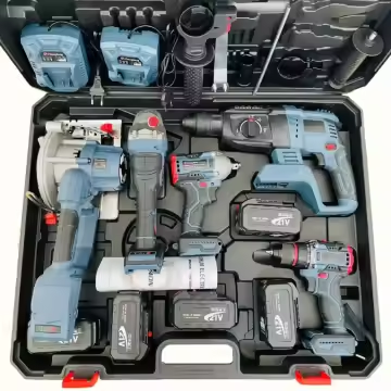 5 in 1 Brushless Cordless Lithium Battery Electric Drill Set for Home Repair and Woodworking Tasks