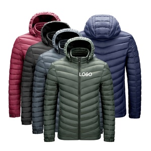 Abajo burbuja invierno hombres ligero con capucha Puffer Oem chaqueta logotipo personalizado cómodo abrigo de invierno Puffer chaqueta hombres - Product Image 3