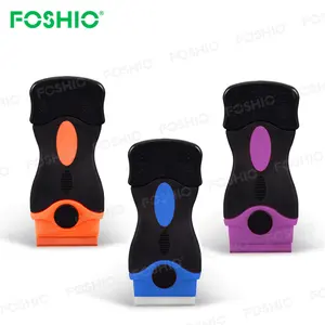 Foshio Kit alat pengikis Oven, pisau cukur tepi plastik desain kustom