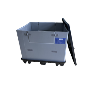 Pollyfavo Tùy Chỉnh Lớn Công Nghiệp Gấp Container Trọng Lượng Nhẹ Nhiệm Vụ Nặng Nề Có Thể Tái Chế PP nestable Đồ Nội Thất Tự Động Nhựa - Product Image 3