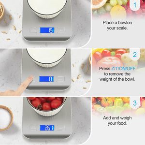 เครื่องชั่งครัวดิจิตอลสแตนเลส 1 กก. สำหรับชั่งอาหาร ขายส่ง - Product Image 5