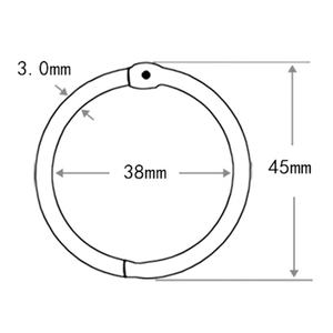 Anneaux de reliure à feuilles mobiles en métal doré rose EWANG de 1,5 pouce (38 mm) avec boucle articulée - Product Image 3