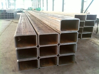 Tube carré en acier laminé à chaud GB/T 1591 Q390B Q420B 50x50-200x200mm, paroi 6-20mm pour cadre de support de conduite de génération hydroélectrique