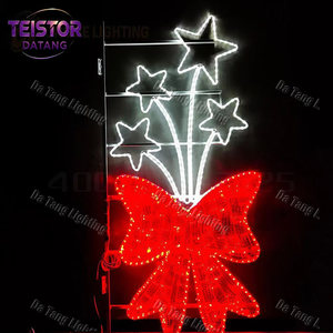 ไฟประดับเสาไฟถนนคริสต์มาสแบบ 2 มิติ พร้อมไฟ LED แบบเชือก สำหรับตกแต่งถนนในเมืองและเขตช้อปปิ้ง - Product Image 4
