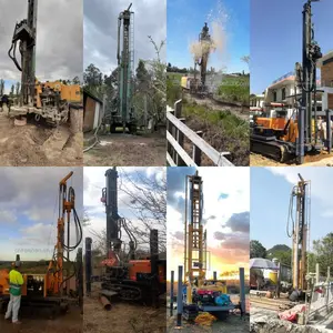 Mesin bor lubang dalam 600m, mesin pengeboran jenis crawler rig bor sumur air dth borehole