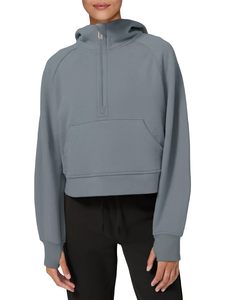 Sweat à Capuche Brodé Décontracté Pull Demi Zip - Product Image 2