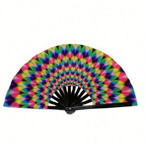 Éventail pliant personnalisé en bambou peint, motif pastèque, 13 pouces, idéal pour les événements – Meilleure vente - Product Image 5