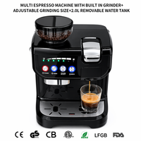 Machine à café expresso électrique professionnelle en acier inoxydable et plastique, compatible avec les capsules et le café moulu, pour hôtel et usage domestique