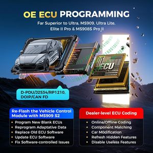 AUTEL MaxiSys Ms909 s2 Like Ultra Ultra S2 MS919 BI-DIRECTIONAL CONTROL Dual WIFI BT Connected Vehicle Diagnostic Scanner Tool - Product Image 2