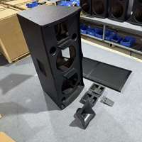 Boîtier de haut-parleur vide V45 pour deux haut-parleurs de 15 pouces, en MDF et contreplaqué, avec accessoires audio, compatible OEM