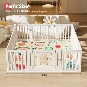Tapis de jeu pliable pour bébé, tapis d'éveil épais, antidérapant, lavable en machine, tapis de sol en mousse souple pour nourrissons et tout-petits - Product Image 6