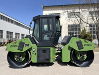 Rouleau compresseur vibrant à double tambour LTC210 de 10 tonnes de la marque chinoise de premier plan avec moteur et roulement à haute efficacité