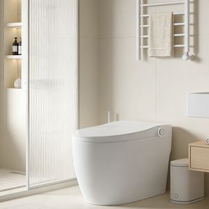 Vente directe usine – WC intelligent monobloc en céramique blanche, à poser au sol, avec télécommande électrique automatique - Product Image 2