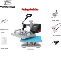 Presse à chaud à tête secouante 30*38cm Machine de transfert de chaleur multifonction 5 en 1 Machine à repasser pour t-shirt et tasse