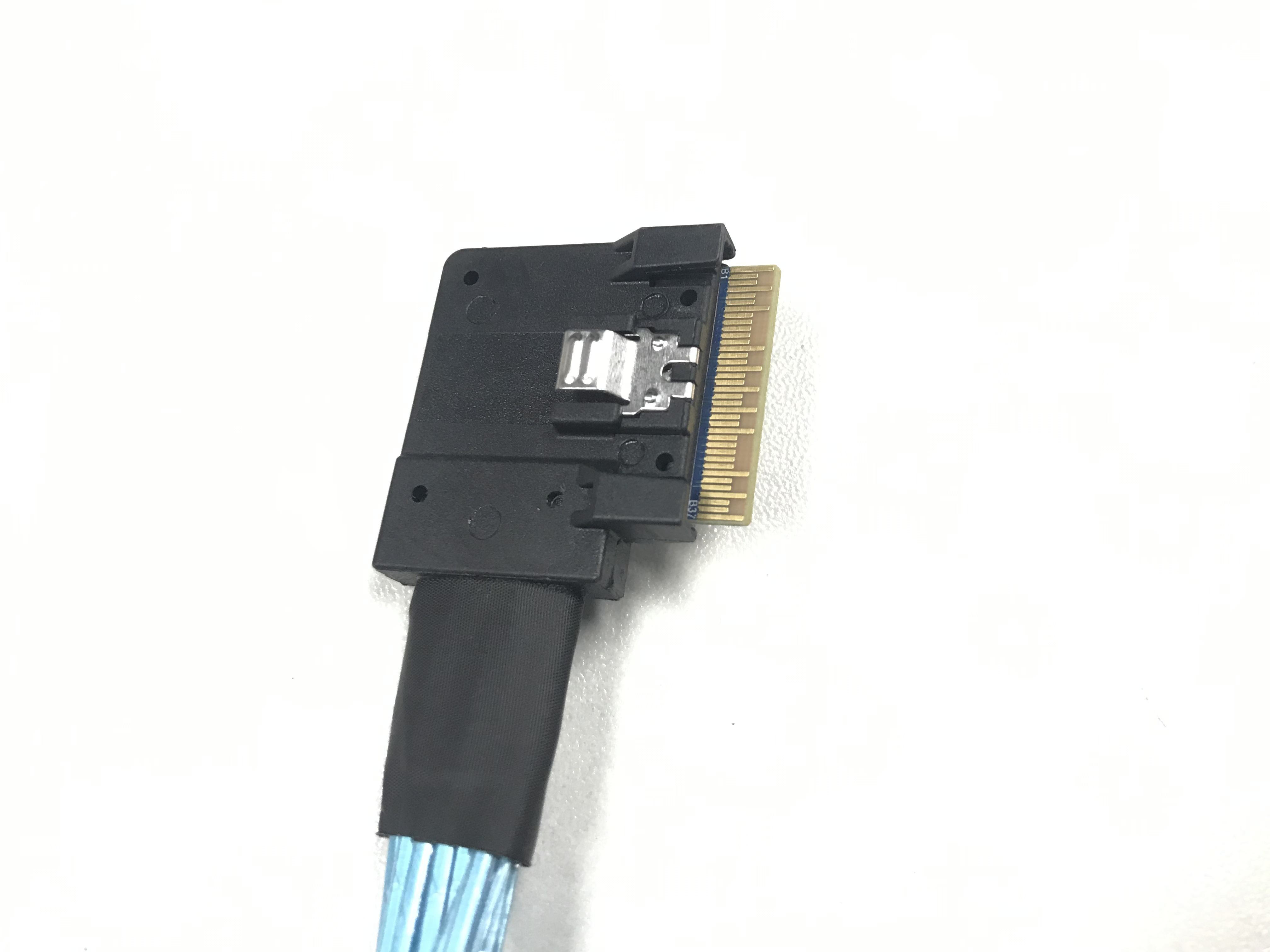 HONPNK High-Speed Server Hard Drive Conversion Cable 180 Degrees Slim SAS Cable Conversion 90 Degrees Angled Mini SAS Cable