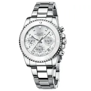 Nuovo orologio da donna BIDEN 0163L calendario in acciaio inossidabile a tre puntatori orologio al quarzo con ciondolo a specchio per donna - Product Image 6