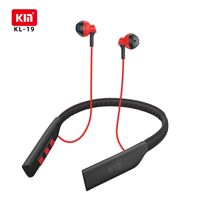 Écouteurs KL19 pour la gym, l'entraînement, le cyclisme, le jogging, les sports, type tour de cou, sans fil, avec réduction de bruit ENC