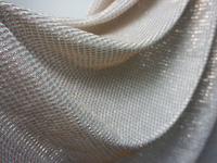 Tissu de liaison 3d Checks Maille à carreaux métallique collée avec tissu de liaison Interlock