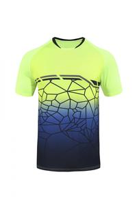 Maillot de badminton personnalisé à motif mosaïque craquelé, dégradé, anti-transpiration, doux pour la peau, séchage rapide, tenue d'entraînement d'équipe, faible MOQ accepté - Product Image 2