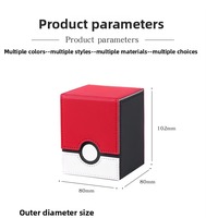 Boîte de rangement pour cartes avec logo personnalisé, en cuir PU vertical, de qualité supérieure, avec fermeture magnétique, étanche, pour collection de cartes, capacité de plus de 100 cartes