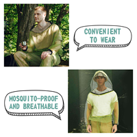 Vestes anti-moustiques en maille pour le camping et les aventures en plein air, ultra-respirantes